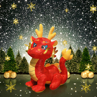 Yortoob Mascotte du Nouvel An Chinois Dragon, Peluche en Coton PP, Jouet en Peluche pour Enfants de 2 à 4 Ans, Cadeau de Festival du Nouvel An Unisexe