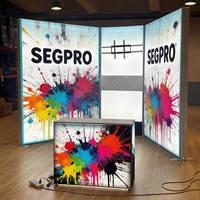 Boîte à lumière modulaire LED rétroéclairée avec graphique SEG, promotionnelle, pour salon professionnel, exposition, stand moderne pour événements d'exposition