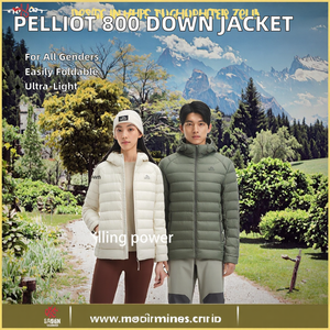 เสื้อแจ็คเก็ตขนห่านสำหรับฤดูหนาวแบบพกพา น้ำหนักเบา เป็นมิตรกับสิ่งแวดล้อม ยี่ห้อ TORAY สำหรับผู้ชายและผู้หญิง ความหนาแน่นของขน 800 ฟิลพาวเวอร์ มีฮู้ด ซิป 95% สำหรับกิจกรรมกลางแจ้ง - Product Image 2