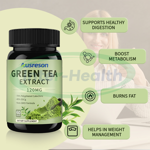 Ausreson Egcg Cápsula De Extrato De Chá Verde Queimador De Gordura Produtos Ervas De Suplemento De Emagrecimento Cápsulas De Chá Verde - Product Image 2