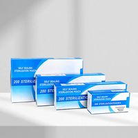 Sachets de Stérilisation Médicale Jetables à Scellage Automatique pour Haute Température, Triple Bande de Scellage, PE + Papier de Dialyse Médical