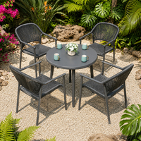 Set Meja Kursi Cafe Komersial FLD1039 untuk Resort Villa Teras, Pesanan Grosir