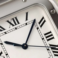 Montre mécanique automatique de luxe, artisanat de haute qualité, bracelet chaîne, fenêtre de calendrier rétro et décoration en cristal bleu