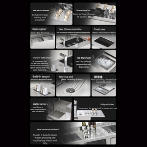 โซลูชั่นอุปกรณ์เครื่องดื่มสแตนเลส 304 ควบคุมด้วยระบบสัมผัสอัตโนมัติแบบครบวงจร สำหรับ<span class=keywords><strong>แฟ</strong></span><span class=keywords><strong>รน</strong></span><span class=keywords><strong>ไช</strong></span><span class=keywords><strong>ส์</strong></span><span class=keywords><strong>ชา</strong></span>นมไข่มุก - Product Image 6