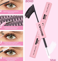 LIZI Extensions de cils naturels doux faits à la main, bouquets de cils en gros, extensions de cils en faux vison D pour kit d'extension de cils DIY