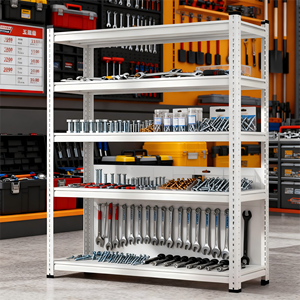 Étagère de supermarché en acier laminé à froid, 100kg, résistante à la rouille, idéale pour le stockage en entrepôt, le garage souterrain - Product Image 2