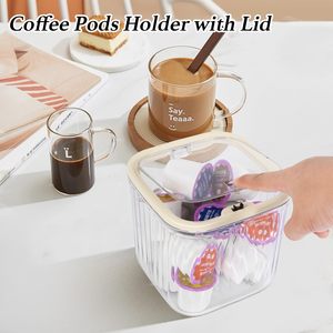 <b>Small</b> Plastic Food <b>Storage</b> Organizer Bins Coffee Pod Holder Lid with Kitchen Cabinet Organization Pantry Kitchen Cabinet - Product Image 3