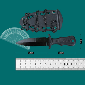 Outdoor camping stainless steel fruit knives pocket self-defense <b>small</b> straight knives portable necklaces mini knives - Product Image 3