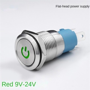 16mm 220V Round LED IP65 Stainless Steel Momentary Locking <b>Light</b> Switch with <b>Push</b> Button - Product Image 4