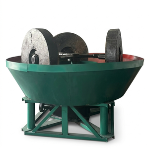 大処理能力三ローラーホイール金抽出装置新型湿式パンミル機 - Product Image 1
