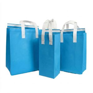 กระเป๋าเก็บความเย็นแบบใช้แล้วทิ้ง ทำจากอลูมิเนียมฟอยล์ PP Non Woven ทนทาน สำหรับขนม ของว่าง กาแฟ อาหารเดลิเวอรี่ ขนาดเล็ก พร้อมฉนวนกันความร้อน - Product Image 1