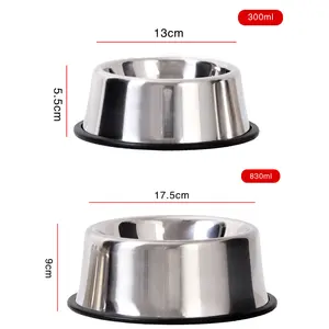 Double Wall Stainless Steel Pet Dog Feeder Bowls - Pet Fall Resistant Thickened Vacuum Insulated Dog Basin 10OZ/28OZ