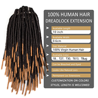 Originea Perruque Dreadlocks Afro Naturelles en Cheveux Humains, Couleurs Ombrées Noires Naturelles, Perruque Complète en Dentelle pour Hommes et Garçons