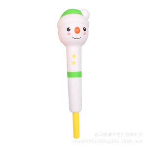 Funda para Bolígrafo de Espuma de Poliuretano con Diseño de Muñeco de Nieve Navideño, Regalo Sorpresa, Artículo de Papelería - Product Image 1
