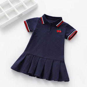 Vestido Infantil Casual Popular de Algodón con Bordado de Cerezas para Niña - Product Image 4