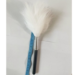 Private Label Small Quantity Accepted Fingerprint Powder Use Black or White Color Marabou Feather <strong>Dusting</strong> <strong>Brush</strong> - Product Image 6