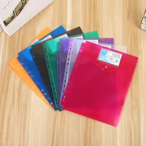 Multi Functional Thickened Waterproof PP A4 Frosted Vertical <b>Document</b> Folder With Business Card <b>Holder</b> Office - Product Image 2