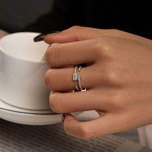 Anillos Ajustables de Plata de Ley 925 con Nudo Abierto para el Dedo Medio y Pulgar, Estilo Baguette, Tendencia en TikTok, Marca Dylam - Product Image 5
