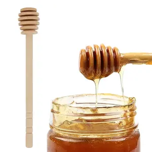 Honing Roeren Lepel Lange Steel 1 Stuk Milieuvriendelijke Honingpot Benodigdheden Keuken Gadget Duurzaam Houten Honing Melkthee Dipper Stick