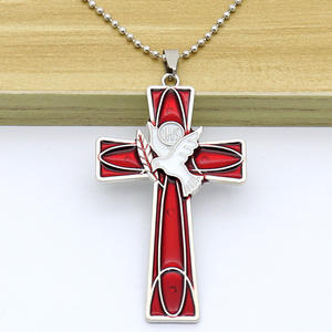 Llavero de Aleación de Zinc con Diseño Vintage, Estilo Católico Cristiano, con Cruz, Paloma de la Paz, Jesús, Crucifijo, Adorno - Product Image 5