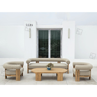 Direct de l'usine Sigma Design Bois moderne de luxe Couleur personnalisée Meubles de patio de jardin Ensembles de canapé Ensemble de canapés de jardin extérieur en teck