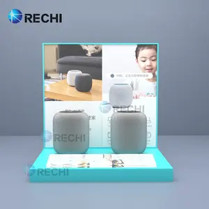 RECHI מקורי עיצוב וייצור השיש אקריליק קופה תצוגת Stand עבור אלחוטי רמקול הקמעונאי חזותי Merchandiser תצוגה
