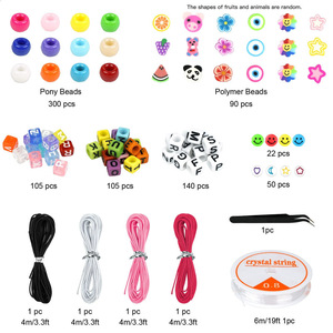 <b>Polymer</b> Clay Beads Letter Animal Fruit DIY Jewelry Making Kit Bracelet Necklace Accessories Craft Supplies - Product Image 3