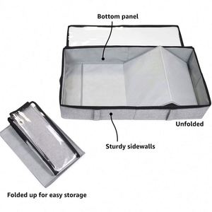 Wardrobe <b>Storage</b> Solutions Cajas De Almacenamiento 90L Under Bed <b>Storage</b> <b>Bags</b> with Zips and Reinforced Handles for Quilt - Product Image 6