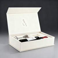 Caja de Regalo Rígida Magnética de Lujo con Impresión Digital para Botellas de Vino o Whisky y Vasos, Empaque para Whisky con Inserto de Espuma
