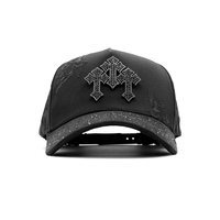 Topi Baseball Desainer Bigg Boss Mewah Terlaris, Hiasan Logam Berhias Kristal Hitam Bertema Religius, Logo Custom