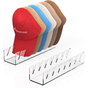 New Portable Acrylic Plastic Single Tier <b>Hat</b> Holder Storage Display <b>Stand</b> Rack for Baseball Caps and Wardrobe - Product Image 1