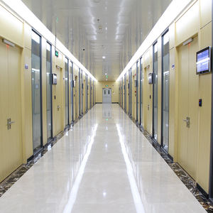 Pared divisoria de vidrio 2025 V80, <span class=keywords><strong>precio</strong></span> de fábrica de alta calidad, Partición de pared de medio vidrio, divisora de pared de habitación, bloques de vidrio con puerta de madera - Product Image 5