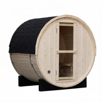 Harga Pabrik Ruang Sauna Kayu Solid Luar Ruangan Ruang Sauna Tradisional Finlandia Dengan Tungku Sauna Elektrik