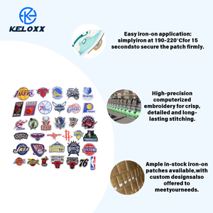 โรงงาน KUAIQIU ผลิตโดยตรง แพทช์ปักโลโก้ทีม <span class=keywords><strong>NBA</strong></span> คุณภาพสูง ติดด้วยเตารีด ผลิตจากโพลีเอสเตอร์ สำหรับแฟนบาสเกตบอล อุปกรณ์กีฬา - Product Image 3
