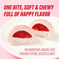 Meichen Daifuku Mochi aux fraises surgelées, gâteau de riz glutineux moelleux fourré à la crème, pâtisserie dessert japonaise, boîte prête à consommer, surgelée