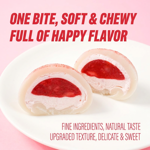 Mochi Daifuku à la confiture de fraises surgelée, gâteau de riz glutineux moelleux fourré à la crème, dessert japonais, <span class=keywords><strong>pâtisserie</strong></span> prête à manger, collations surgelées - Product Image 4