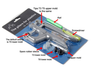 T5/T8 <span class=keywords><strong>Pince</strong></span> à <span class=keywords><strong>pression</strong></span> manuelle à quatre boucles Bouton en résine plastique coloré Outils d'installation manuelle <span class=keywords><strong>pour</strong></span> bricolage - Product Image 3