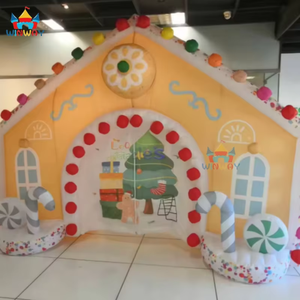 Inflables Publicitarios para Festivales Navideños, Casa de Jengibre Gigante, Arco de Dulces con Material de PVC, Fácil de Instalar para Decoración del Hogar - Product Image 4