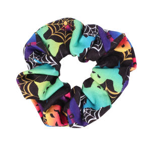 Coletero de Halloween con estampado de calavera, fantasma, calabaza, araña y murciélago, lazo para el pelo de tela para mujer, estilo lindo para fiestas y festivales - Product Image 5