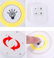 Veilleuses LED Mini COB sans Fil à Détection, Coller, Télécommande Tactile pour Cuisine, Chambre, Escalier, Placard (Vente en Gros)