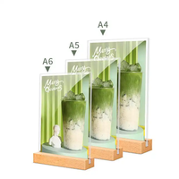 Support de menu de table en carton recyclé écologique Yinjie de haute qualité, présentoir de signalétique de bureau transparent, panneau magnétique