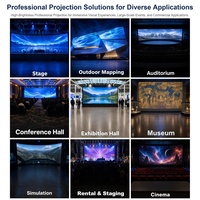 Projecteur laser 4K 3LCD 10000 Lumens, étanche à la poussière, laser bicolore, 20000H, fusion des images aux bords, correction des 6 angles, OEM ODM