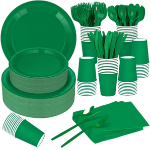 DAMAI - Juego de Vajilla Desechable para Fiestas de Cumpleaños, Bodas y Picnics Familiares, Platos, Vasos y Servilletas de Papel Azules - Product Image 6