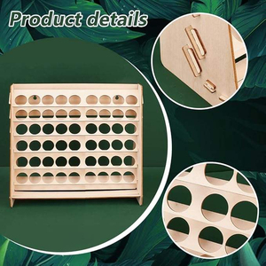 HobbyHold Wood Paint Rack Model Making 46 Holes Laser Cut 26mm Easy Assembly Floor Type Workshop Use for Vallejo <strong>Army</strong> <strong>Painter</strong> - Product Image 6