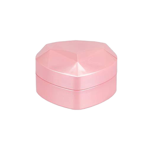Hộp nhẫn hình trái tim bằng da PU nhung, họa tiết vuông, đèn LED màu xanh hồng đỏ, bán buôn, dùng làm quà cưới, bao bì trang sức - Product Image 3