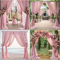 Draperies de mariage rideaux tissu toile de fond rideau Photo Tulle rideaux toile de fond rideaux pour fête d'anniversaire