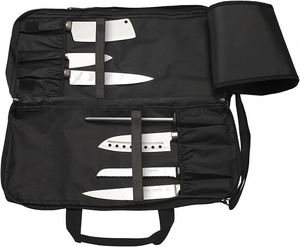 BSCI Factory Chef Knife <b>Roll</b> <b>Bag</b> - 12 Pockets for Knives and Kitchen Utensils - Lightweight, Durable - Product Image 3