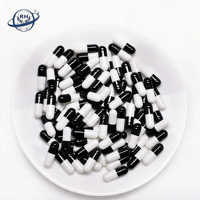 Fabricant pharmaceutique chinois de capsules végétales dures vides, prix d'usine, coquille de capsule noire et blanche, taille 2 00