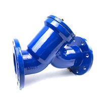Saringan Y Strainer SS304 dengan Sumbat Layar, Badan Besi Ulet GGG50, PN10 PN16, Berflens, Bersertifikasi ISO9001, Filter Pipa, Suhu Maksimum 425C