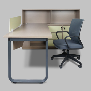 Escritorio de oficina de diseño simple en forma de L con gabinete Muebles de oficina de madera para empresa de oficina - Product Image 5